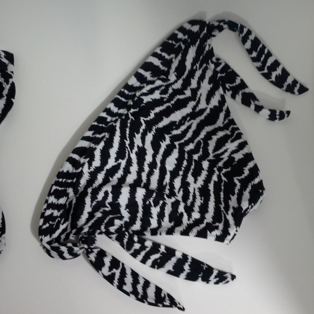 Victoria's Secret bikini swimsuit S L Zebra Black - Picture 6 of 8